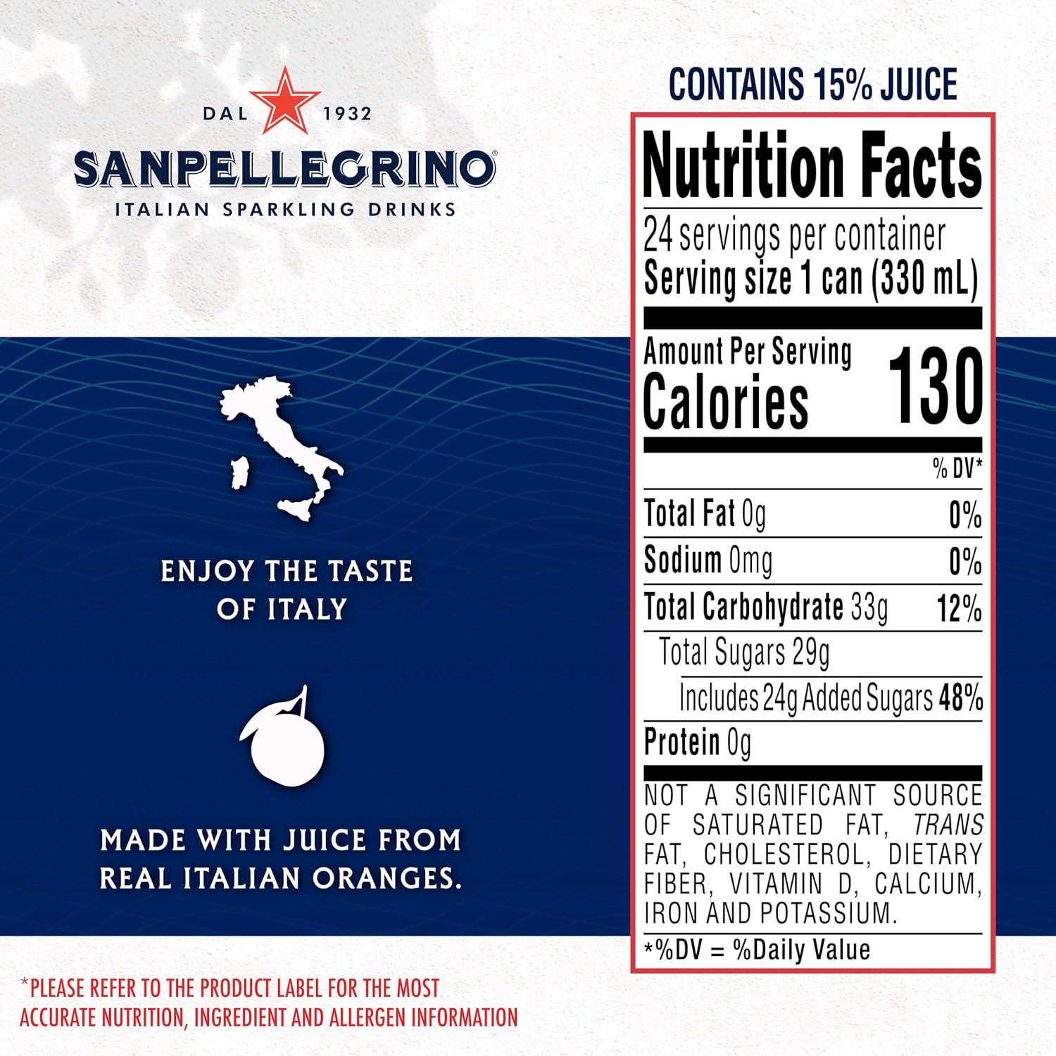 Sanpellegrino Italian Sparkling Drink Aranciata Rossa